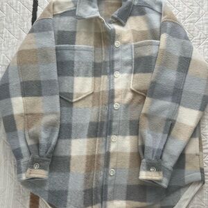 Dsg blue cream plaid jacket perfect condition